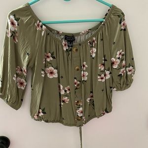 Off the shoulder floral top